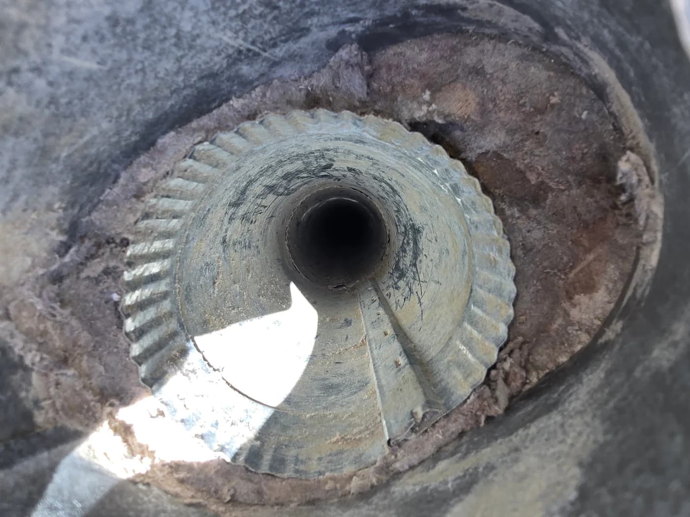 Cleaned dryer vent roof exhaust after lint removal
